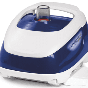 A blue and white Hayward W3925ADC Navigator Pro Suction Pool Cleaner for In-Ground GUNITE Pools up to 20 x 40 ft. (Automatic Pool Vacuum) on a white background.